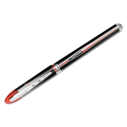 uni-ball UBC69022 0.5 mm Super-Fine Red Ink&#44; Black & Red Barrel VISION ELITE Stick Roller Ball Pen