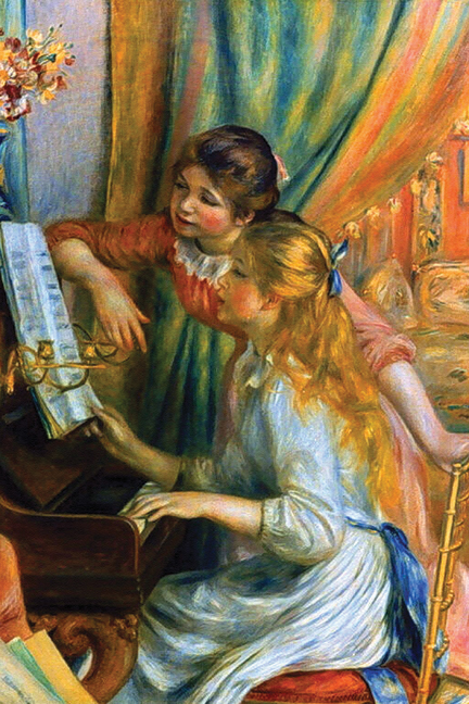 Buyenlarge Buy Enlarge 0-587-25485-8C12X18 Girls at the Piano- Canvas Size C12X18