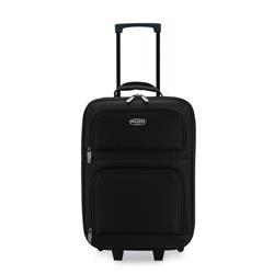 Traveler's Choice Travelers Choice EL06065BLK 19.5 in. Elite Luggage Meander Carry on Rolling Suitcase with Protective Foam Padding, Black