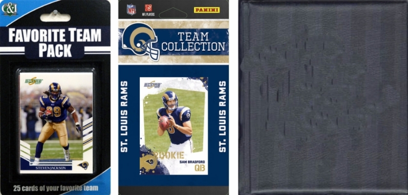 C & I Collectables 2010RAMSNTSC NFL St. Louis Rams Licensed 2010 Score Team Set and Favorite Player Trading Card Pack Plus Stora