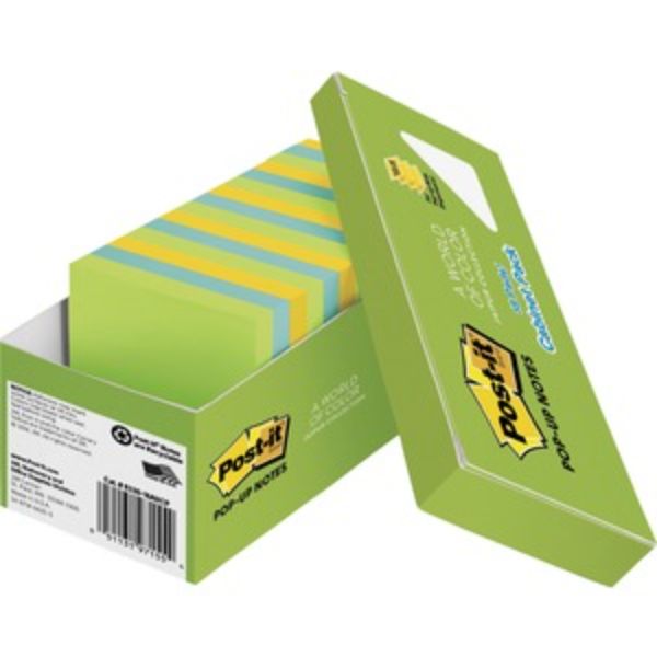 Post-it MMMR330-18AUCP 3 x 3 in. Pop-up Note, Assorted Color - Pack of 18