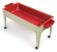 Manta Ray S6424 Red Liner Sand And Water Activity Center with Lid And 4 Casters