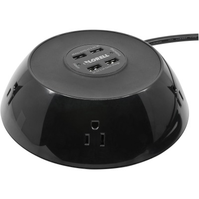 Lorell LLR33998 5 Outlet USB Power Pod - Black