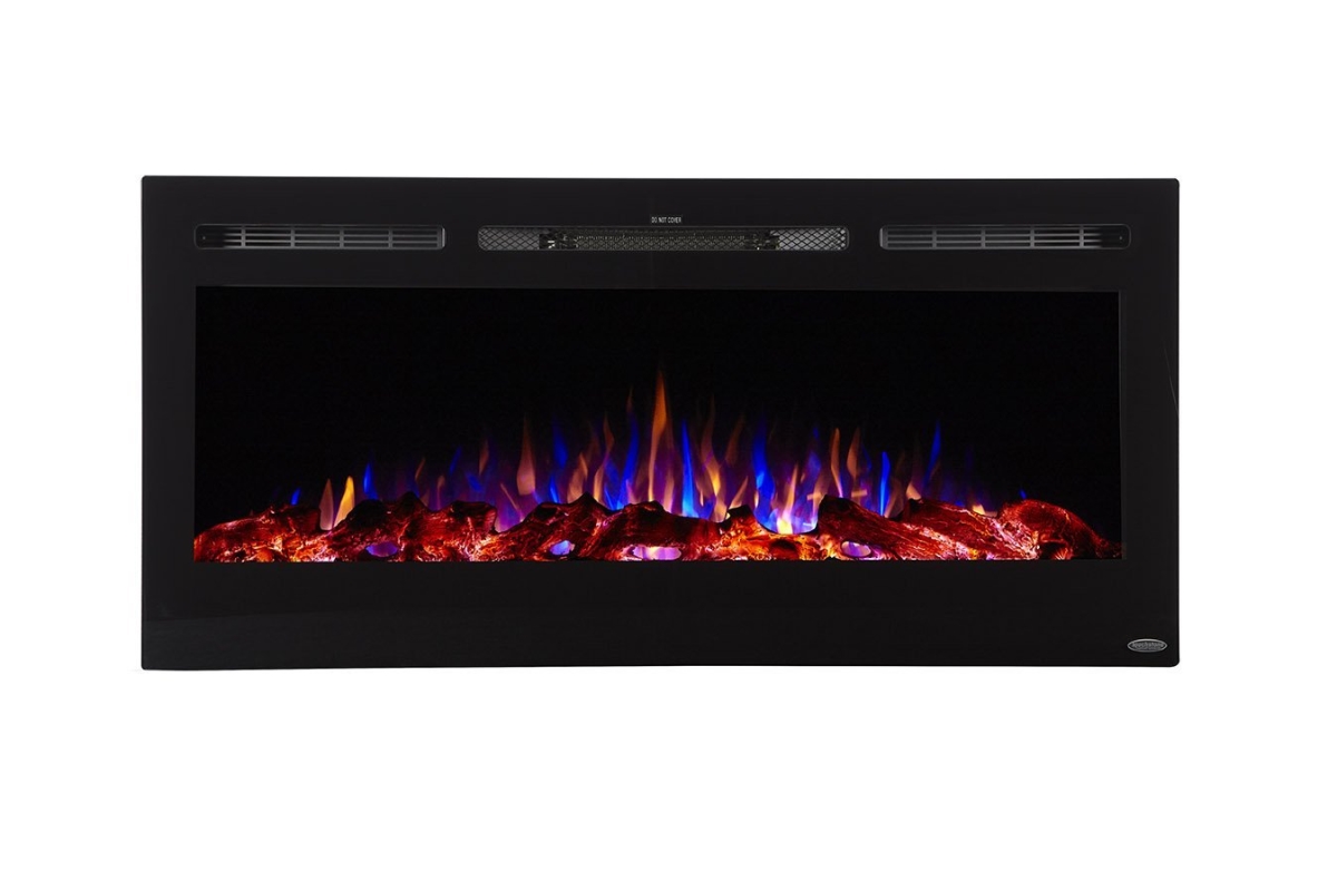 Touchstone 80025 45 in. Sideline Recessed Electric Fireplace&#44; Black