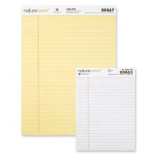 Nature Saver NAT00867 Recycled Pad- Legal Ruled- 8-.50in.x11-.75in.- 50 Sheets- Canary