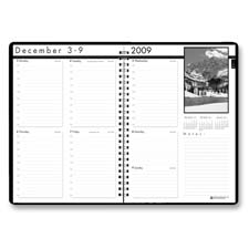 House of Doolittle HOD217102 Weekly Planner- 2PPW- 12 Months- Jan-Dec- 8-.50in.x11in.- BK-WE