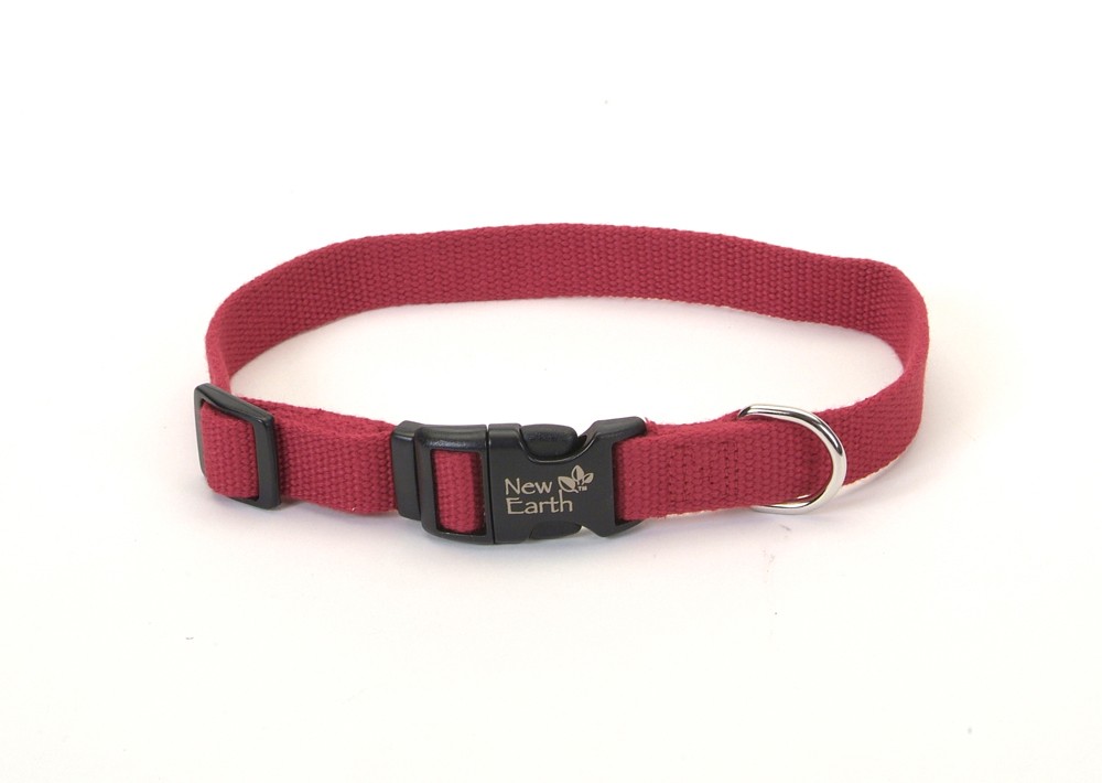 Coastal Pet Products 076484463334 1x 18-26 in. New Earth Soy Adjustable Pet Collar Cranberry
