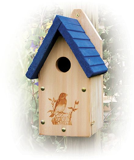 Fancy Feline Garden Bluebird House- 1.56 in. Hole Size