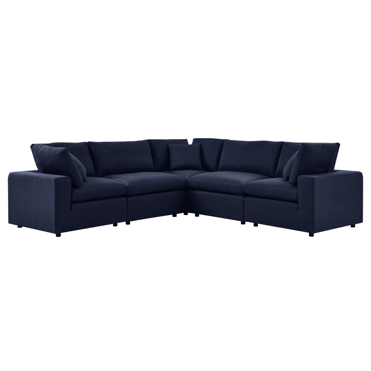 Modway Furniture EEI-5589-NAV Commix Outdoor Patio Sectional Sofa&#44; Navy - 5 Piece