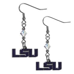 Siskiyou Sports CCE43 NCAA LSU Tigers Crystal Dangle Earrings
