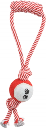 PetPurifiers Pull Away Rope And Tennis Ball - Red, One Size