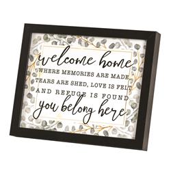 Dicksons FRMWDBL-108-31 10 x 8 in. Framed Wall Welcome Homewood & Glass - Black