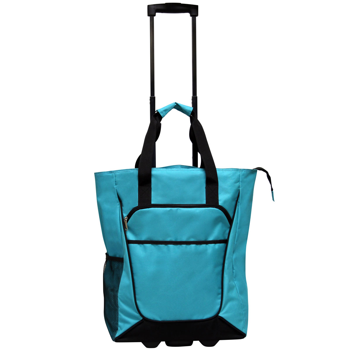 Luxury Luggage Rolling Tote, Teal