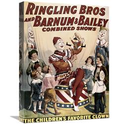 Global Gallery GCS-280674-22-142 22 in. Barnum & Bailey - Childrens Favorite Clown Art Print - Unknown