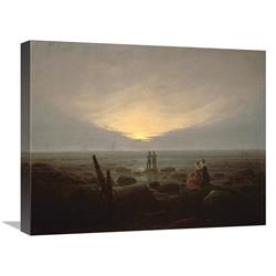 Global Gallery GCS-282105-22-142 22 in. Moonrise Over the Sea Art Print - Caspar David Friedrich