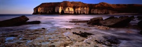 Panoramic Images PPI93312L Rock Formations Near A Bay  Thornwick Bay  Flamborough  Yorkshire  England  United Kingdom Poster Print by Panoramic I