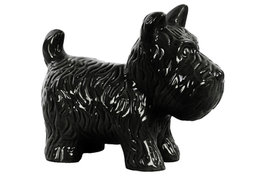Urban Trends Collection 38488 4.5 x 7 x 8.5 in. Ceramic Standing Welsh Terrier Dog Figurine - Gloss Finish&#44; Black