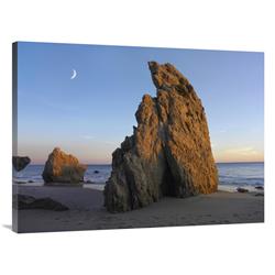 JensenDistributionServices 30 x 40 in. Crescent Moon Over El Matador Beach, Malibu, California Art Print - Tim Fitzharris
