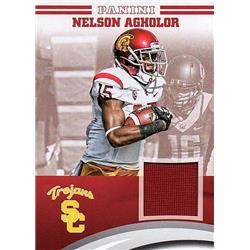 Autograph Warehouse 587441 Nelson Agholor Player Worn Jersey Patch Football Card - USC Trojans - 2015 Panini Team Collection No.NA-USC