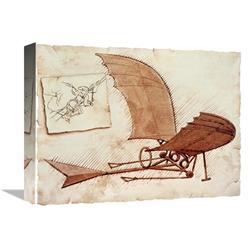 Global Gallery GCS-277241-16-142 16 in. Flying Machine Art Print - Leonardo Da Vinci