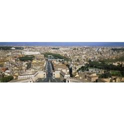 RLM Distribution Overview of the historic centre of Rome from the dome of St. Peters Basilica  Vatican City  Rome  Lazio  Italy Poster Print by