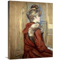 Global Gallery GCS-278200-30-142 30 in. Young Woman with Her Fur, Mademoiselle Jeanne Fontaine Art Print - Henri Toulouse-Lautrec