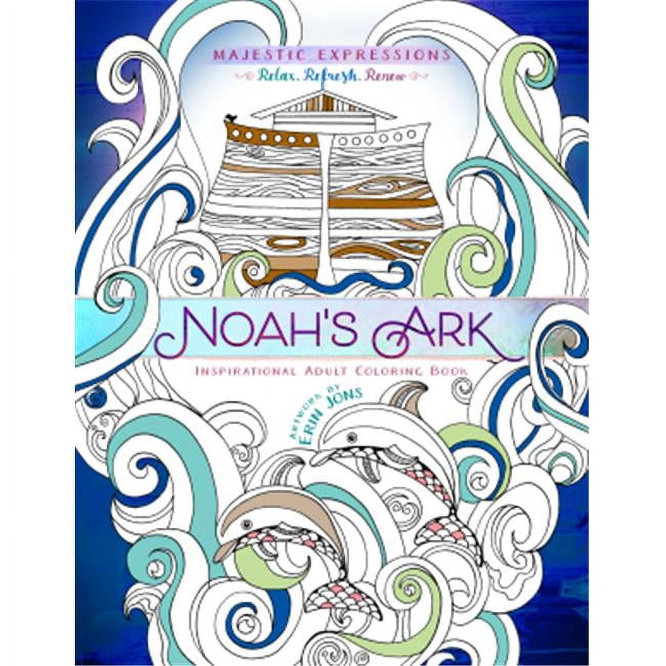 Papermate 18ct Black Pens Broadstreet Publishing Group 067729 Noahs Ark Adult Coloring Book - Majestic Expressions