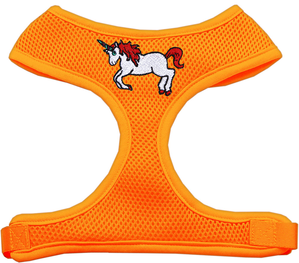 Mirage Pet Products 680-H01 ORXL Unicorn EmbroideRed Soft Mesh Harness, Orange - Extra Large
