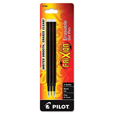 Pilot Automotive 77330 Refill for FriXion Erasable Gel Ink Pen&#44; Black&#44; 3-Pk