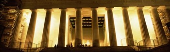 Panoramic Images PPI137285L Columns surrounding a memorial  Lincoln Memorial  Washington DC  USA Poster Print by Panoramic Images - 36 x 12