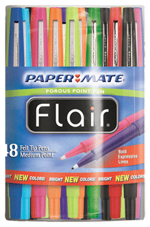 SANFORD CORP Paper Mate Flair Fashion Canister Asst Medium 48 Ct Canister 4651
