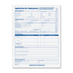 TOPS TOP3288 Employment Application Forms, 11 in. x 17 in., 25-PK, White-BE Ink