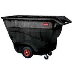 Rubbermaid Commercial Products RCP 9T15 BLA 1 Cube Yard Structural Foam Tilt Truck - Black