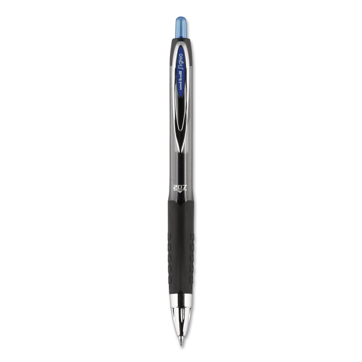 uni-ball UBC33951 0.7 mm 207 Retractable Gel Pen, Blue - Pack of 12