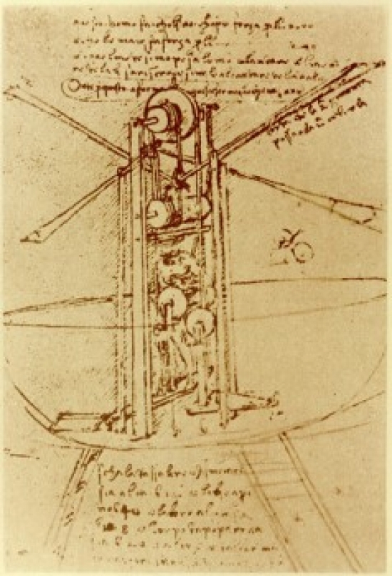 Posterazzi Superstock SAL2778411767LARGE Drawing of A Flying Machine with A Man Operating It Pen & Ink Leonardo Da Vinci 1452 D1519 Florent