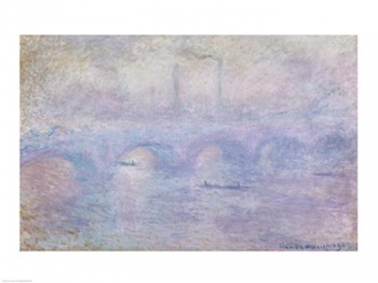 Posterazzi BALBAL37535LARGE Waterloo Bridge - Effect of The Mist 1903 Poster Print by Claude Monet - 36 x 24 in. - Large