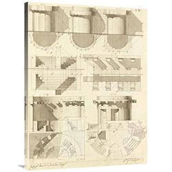 JensenDistributionServices 30 x 40 in. Plate 50 for Elements of Civil Architecture, CA. 1818-1850 Art Print - Giuseppe Vannini