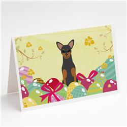 PartyPros Easter Eggs Manchester Terrier Greeting Cards & Envelopes - Pack of 8
