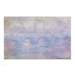 Posterazzi BALBAL37535 Waterloo Bridge Effect of The Mist 1903 Poster Print by Claude Monet - 24 x 18 in.