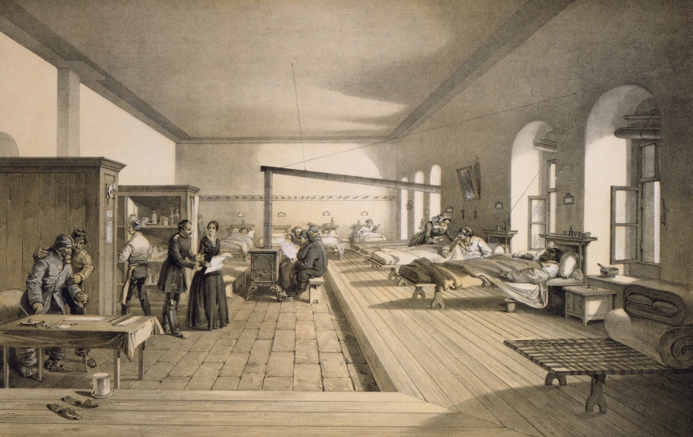 Posterazzi DPI1856452LARGE Florence Nightingale In One of The Wards of The Hospital At Scutari From Published 1856 After A Picture by Willi