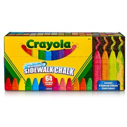 Crayola CYO512064 Washable Sidewalk Chalk, 64 Count - Assorted