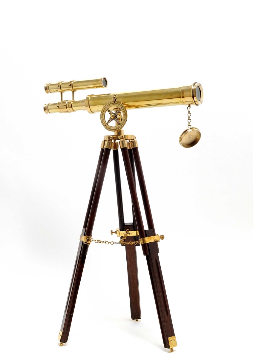 HomeRoots 364316 Telescope with Stand, Multi Color - 2.25 x 17.5 x 26 in.