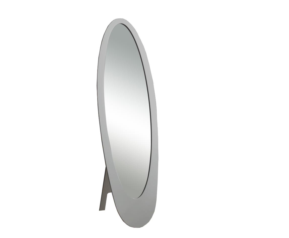 HomeRoots 355748 Gray Oval Frame Mirror, 18.5 x 18.75 x 59 in.