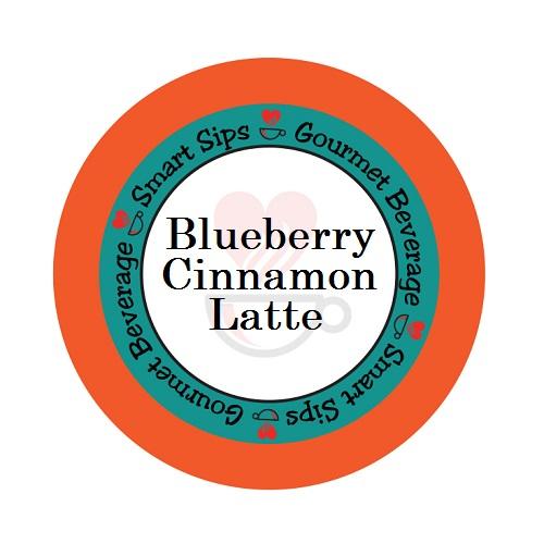 Smart Sips Coffee LATBLUCINN24 Blueberry Cinnamon Latte & 24 Single Serve Cups for All Keurig K-Cup Brewers