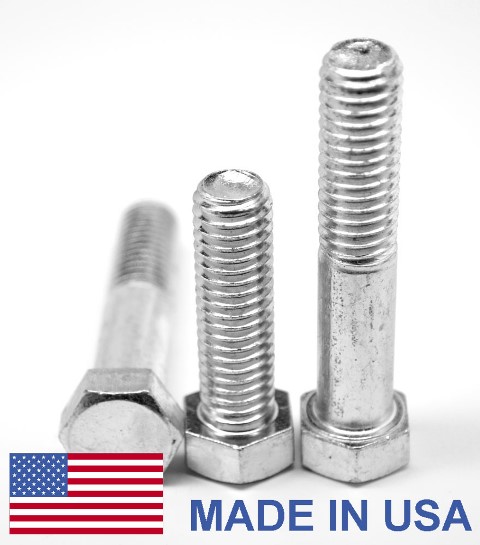 ASMC Industrial 0.25in. -28 x 2.25 in. - PT Fine Threaded Grade 5 Hex Cap Screw, USA Medium Carbon Steel - Zinc Plated - 500 Piece