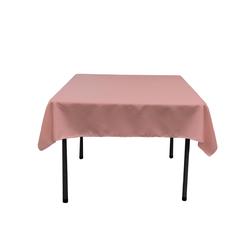 LA Linen Polyester Poplin Washable Square Tablecloth, Stain and Wrinkle Resistant Square Table Cover 52x52, Fabric Table Cloth S