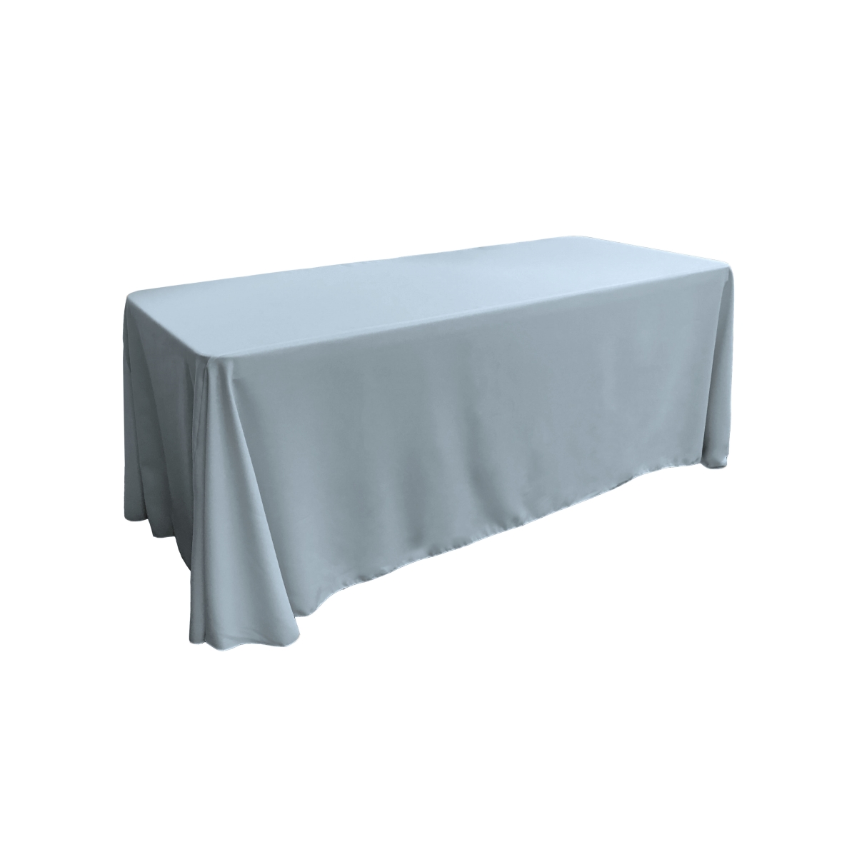 LA Linen TCpop90x132-BlueLgtP18 Polyester Poplin Rectangular Tablecloth, Light Blue - 90 x 132 in.