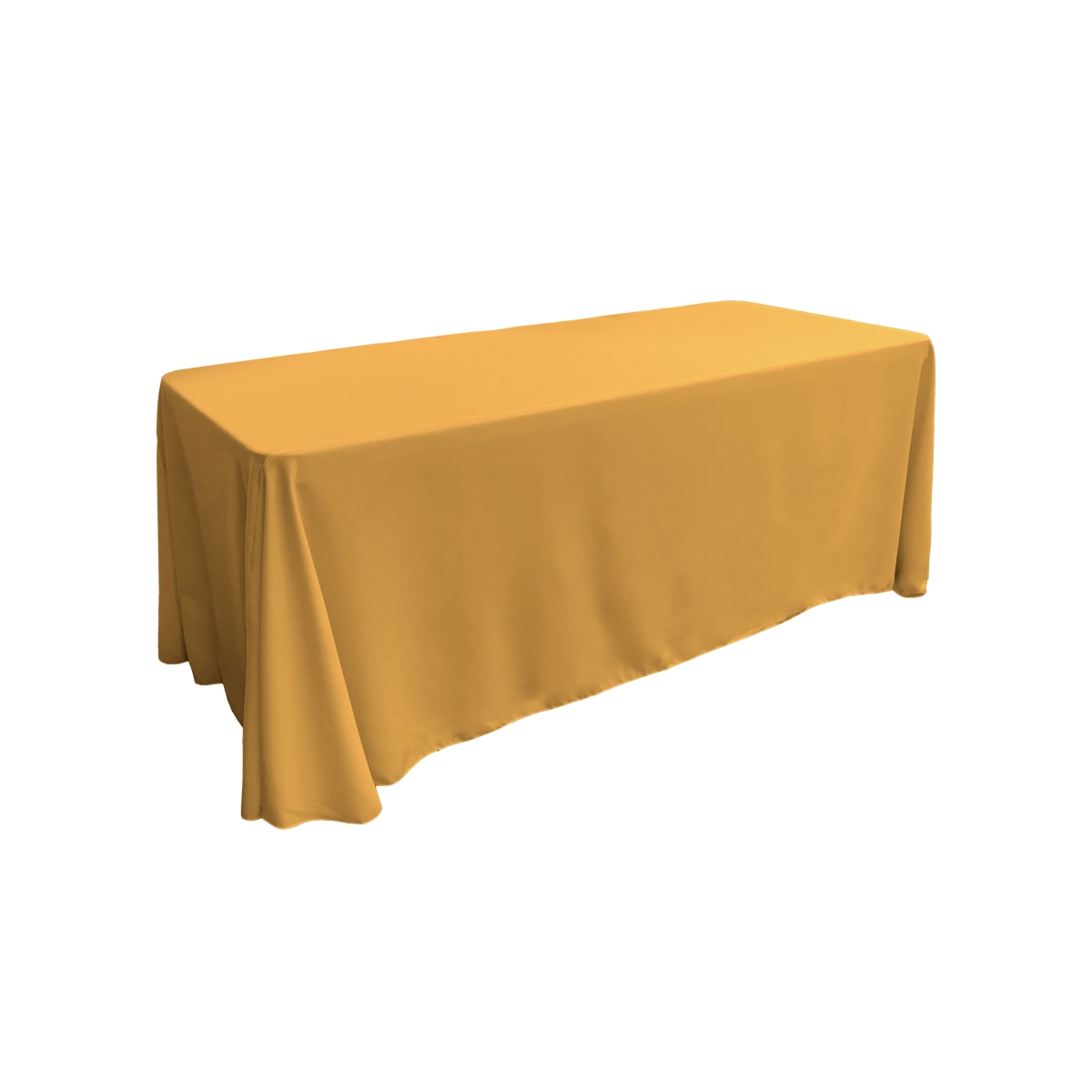 LA Linen TCpop90x132-GoldP14 Polyester Poplin Rectangular Tablecloth&#44; Gold - 90 x 132 in.