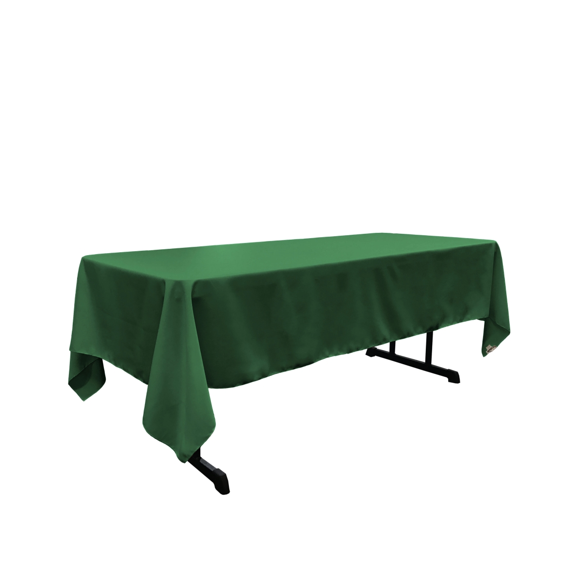 LA Linen TCpop60x102-GreenEmP32 Polyester Poplin Rectangular Tablecloth, Emerald Green - 60 x 102 in.
