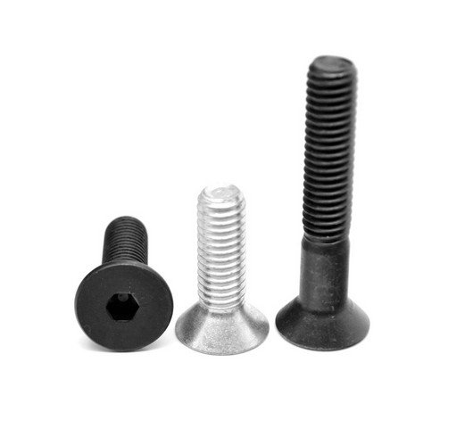 ASMC Industrial 0.38 in. -24 x 1.5 in.-FT Fine Thread Socket Flat Head Cap Screw, Nylon Pellet - Alloy Steel - Black Oxide - 200 Piece